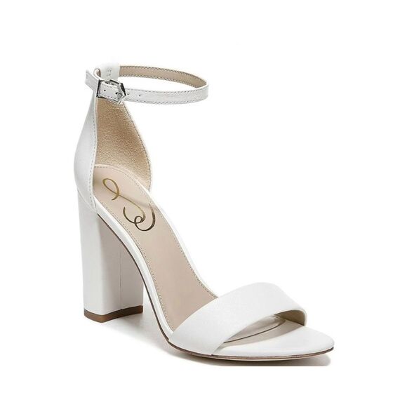 New Sam Edelman White Yaro Heel Sandal - Picture 1 of 12